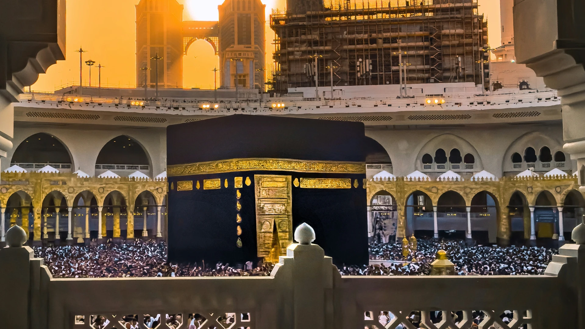 La kaaba et les pèlerins